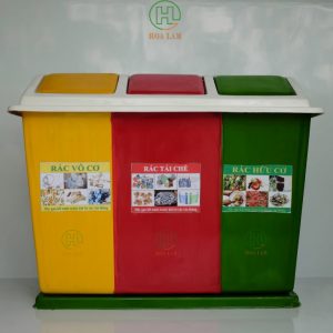 Thùng rác 3 ngăn