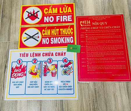Bảng tiêu lệnh phòng cháy chữa