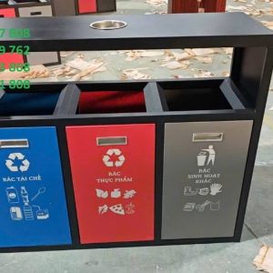 Thùng rác công cộng 3 ngăn