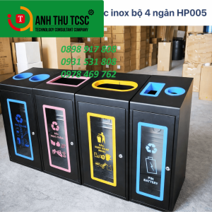 Thùng rác bộ 4 cho siêu thị