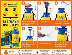 Cách sử dụng bình rửa mắt khẩn cấp